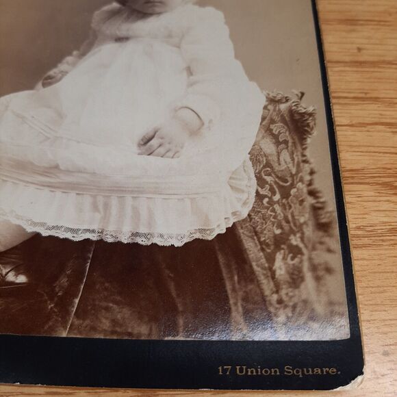 Cabinet Card Photo child Alice Fox Gerster NYC Union Square George G. Rockwood - Picture 5 of 9